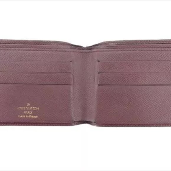 Louis Vuitton Wallet Purse Taiga Red PVC Leather Woman Authentic Used - Picture 6 of 7